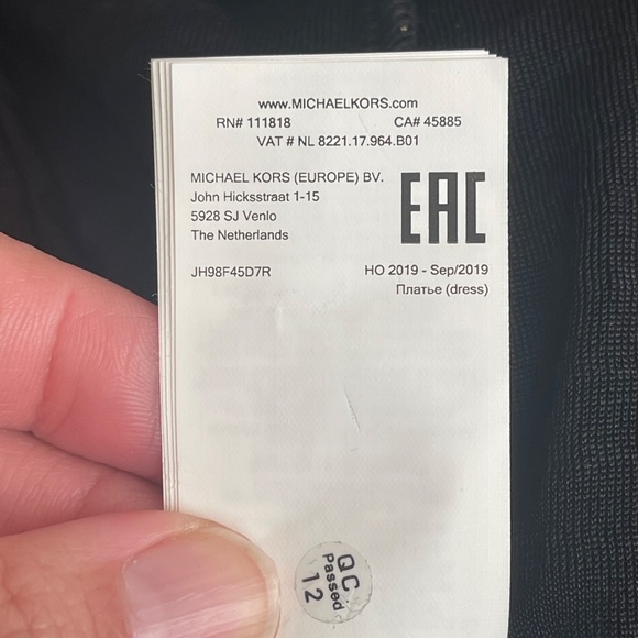 Michael Kors | Black / Gold Mini-Dress (L) - Picture 8 of 8